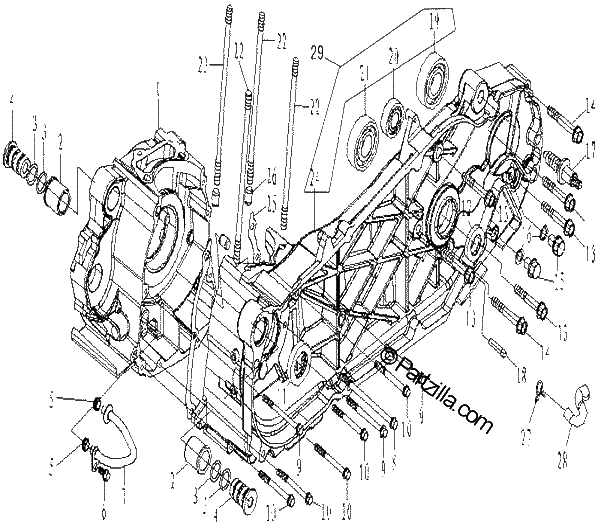 Diagrama de CRANKCASE ASSY