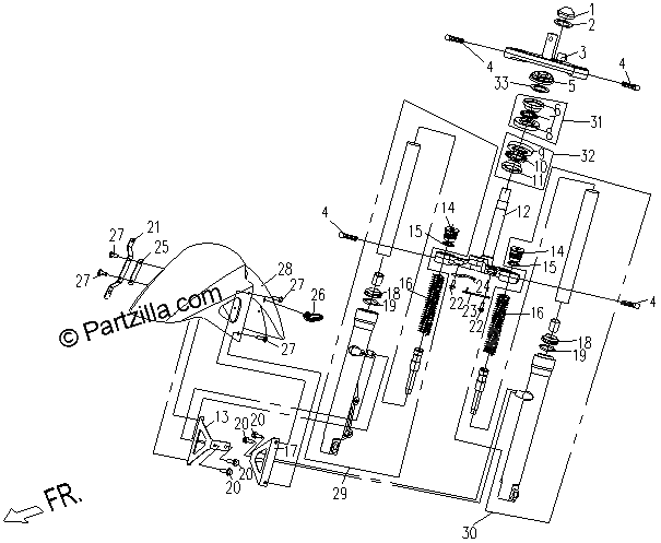 Diagrama de FRONT FORK