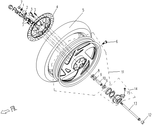 Diagrama de FRONT WHEEL