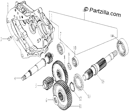 Diagrama de GEAR REDUCTION ASSY