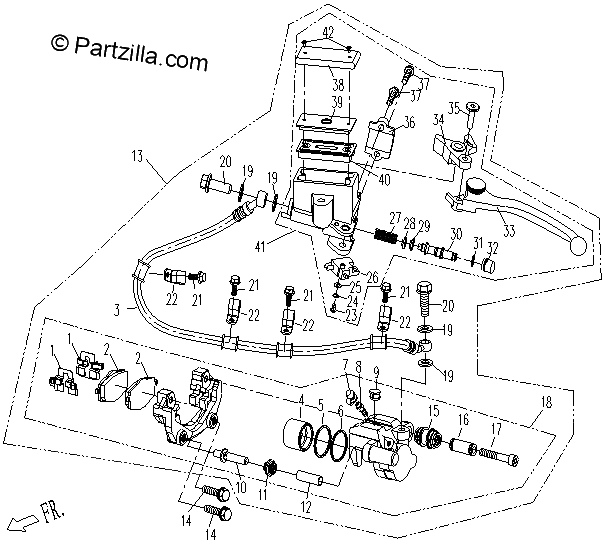 Diagrama de HYDRAULIC BRAKE REAR