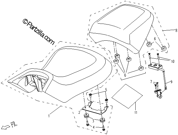 Diagrama de SEAT ASSY