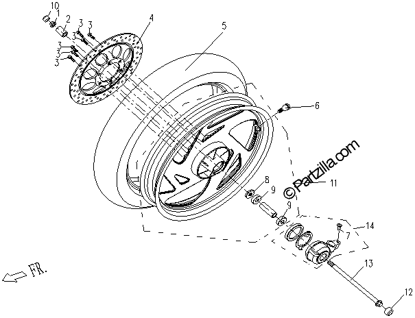 Diagrama de FRONT WHEEL