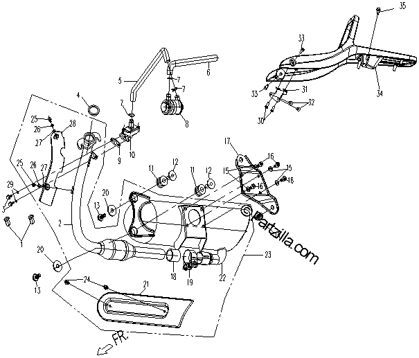 Diagrama de MUFFLER RACK