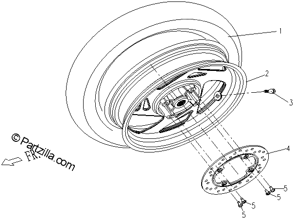 Diagrama de REAR WHEEL