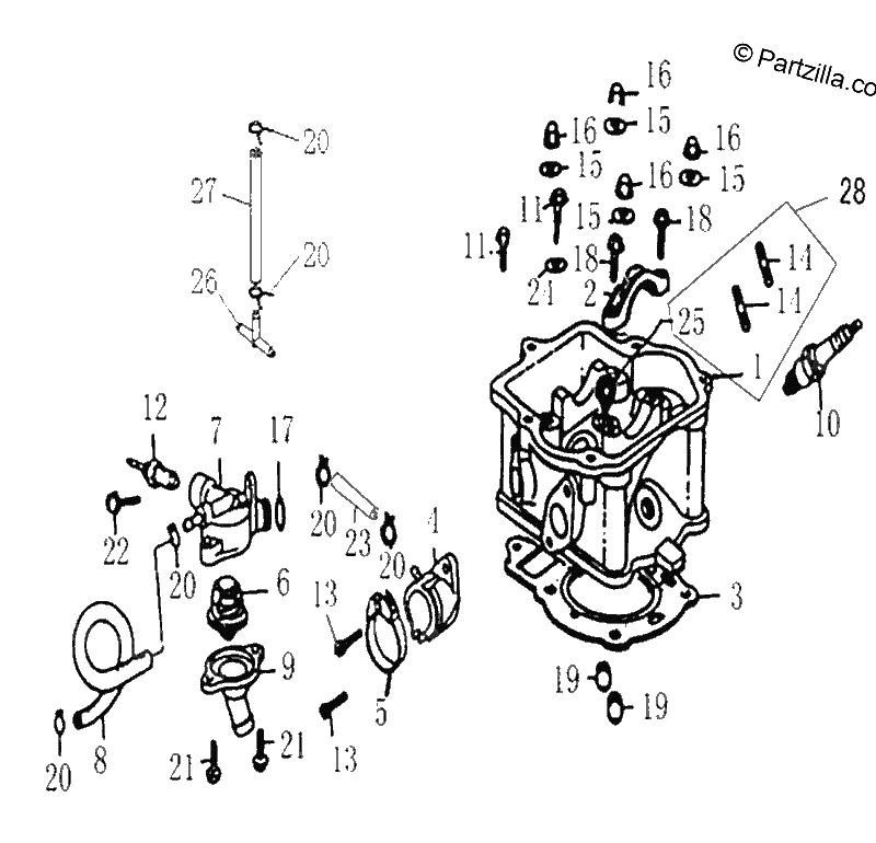 Diagrama de CYLINDER HEAD ASSY