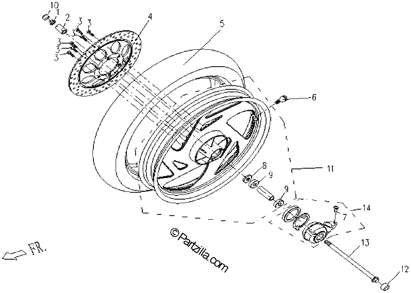 Diagrama de FRONT WHEEL