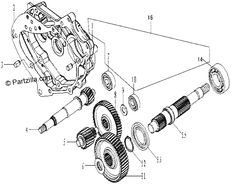Diagrama de GEAR REDUCTION ASSY