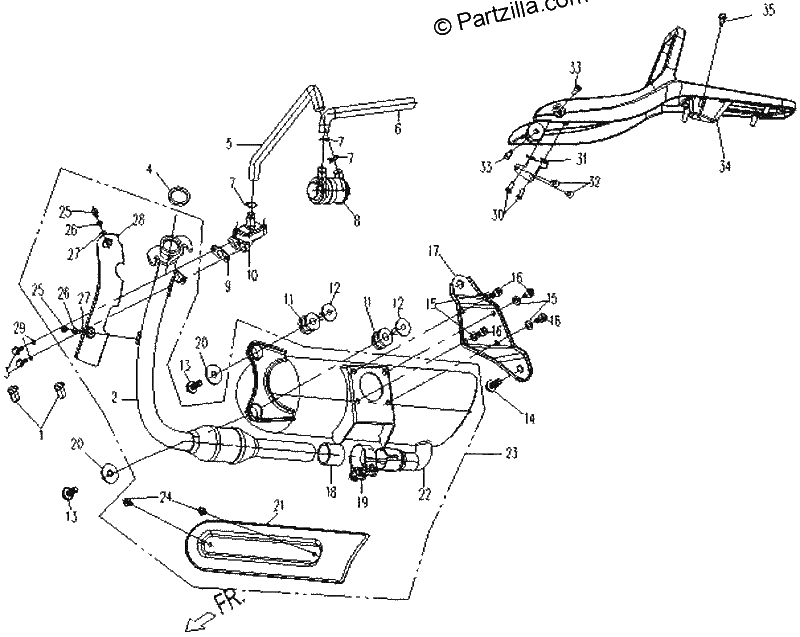 Diagrama de MUFFLER RACK