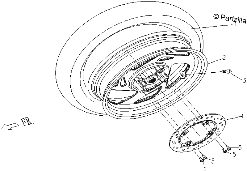 Diagrama de REAR WHEEL