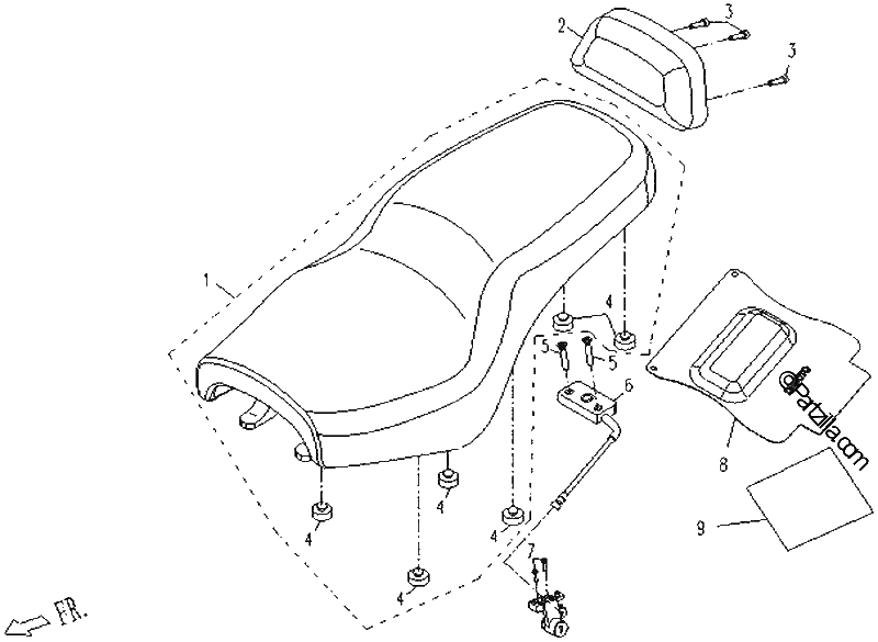 Diagrama de SEAT ASSY