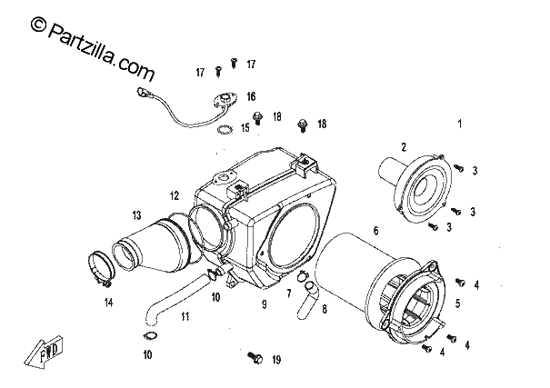 Diagrama de AIR FILTER ASSY