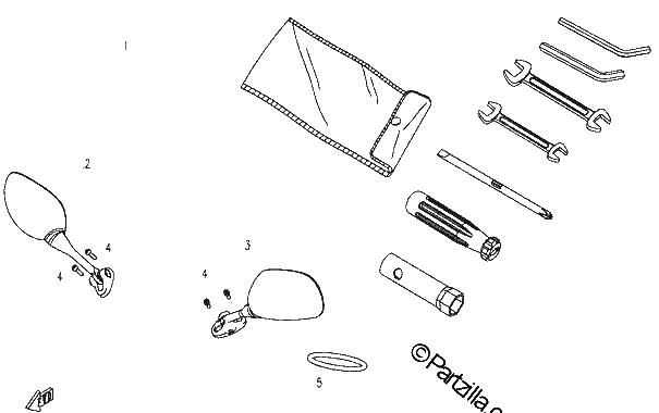 Diagrama de TOOLS REAR MIRRORS