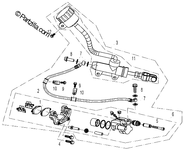 Diagrama de HYDRAULIC BRAKE PEDAL BRAKE