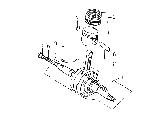Diagrama de CRANKSHAFT PISTONS