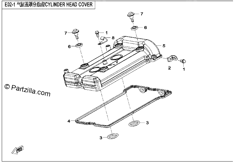 Diagrama de CYLINDER HEAD COVER