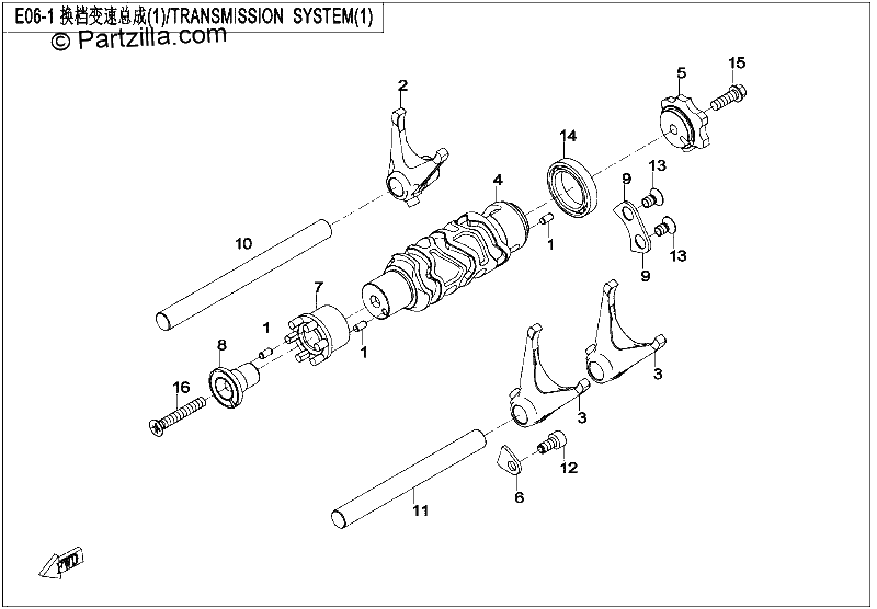 Diagrama de TRANSMISSION SYSTEM 1