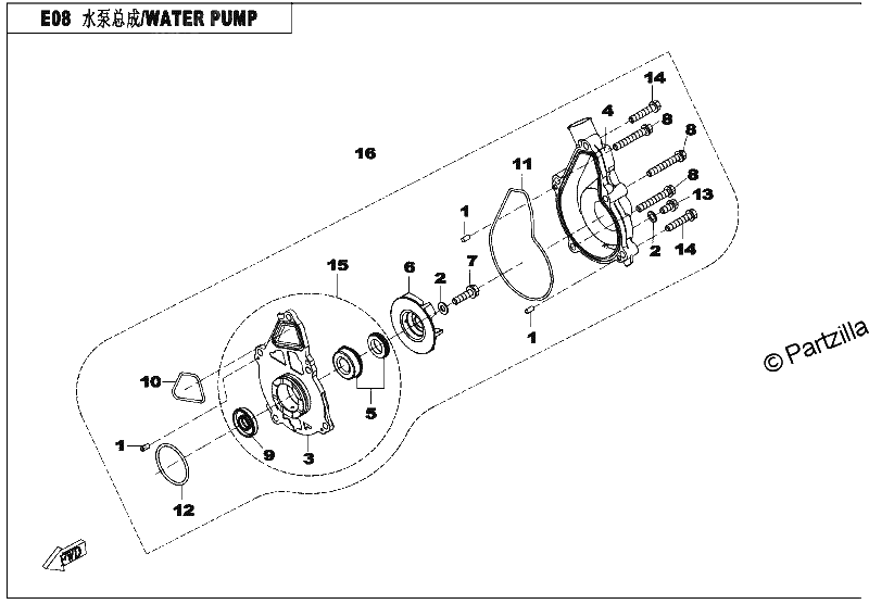 Diagrama de WATER PUMP