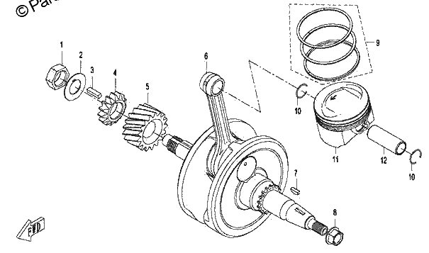 Diagrama de CRANKSHAFT PISTON