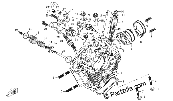 Diagrama de CYLINDER HEAD ASSY
