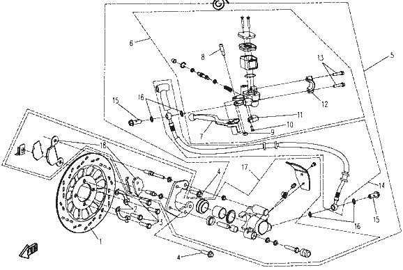 Diagrama de FRONT BRAKE SYSTEM