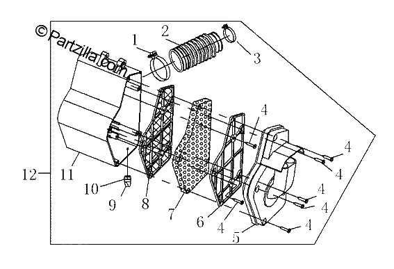 Diagrama de AIR FILTER ASSY