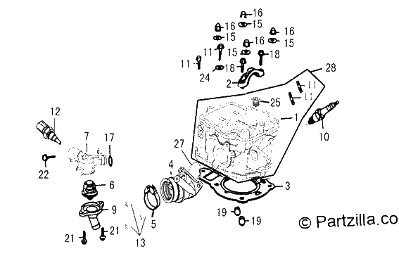 Diagrama de CYLINDER HEAD ASSY
