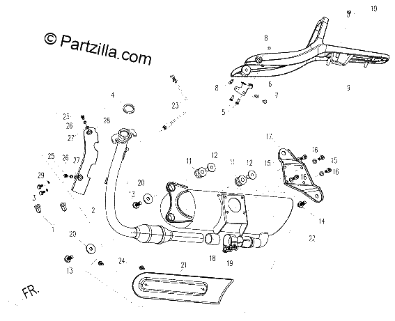 Diagrama de MUFFLER REAR RACK