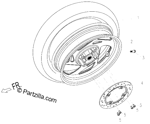 Diagrama de REAR WHEEL