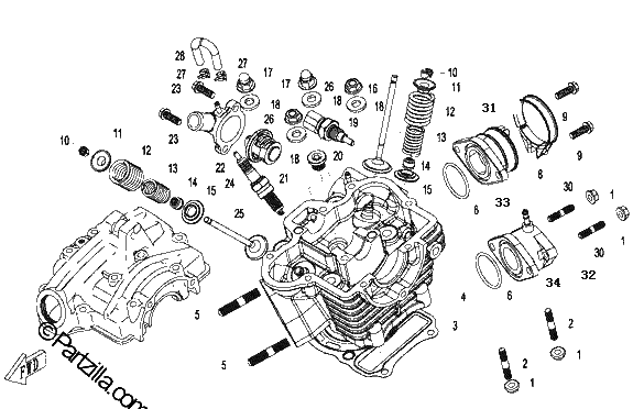 Diagrama de CYLINDER HEAD