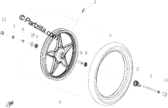Diagrama de FRONT WHEEL