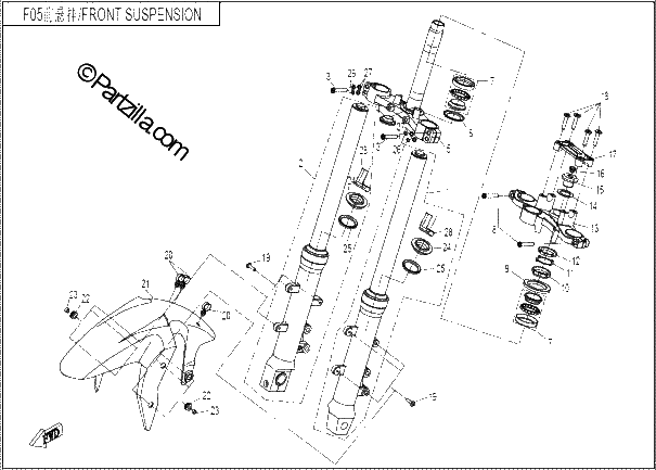 Diagrama de FRONT SUSPENSION