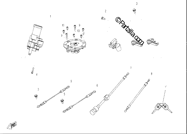 Diagrama de LOCK ASSY