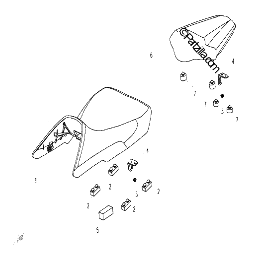 Diagrama de SEAT ASSY