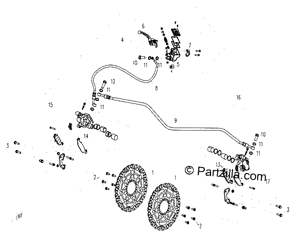Diagrama de FRONT BRAKE SYSTEM