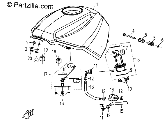Diagrama de FUEL TANK