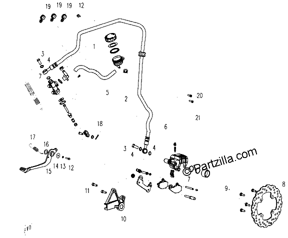 Diagrama de REAR BRAKE SYSTEM