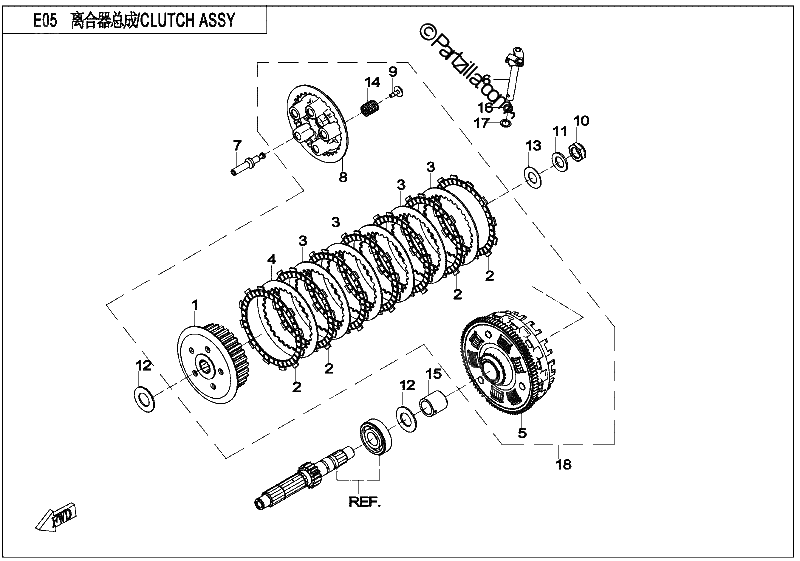 Diagrama de CLUTCH ASSY