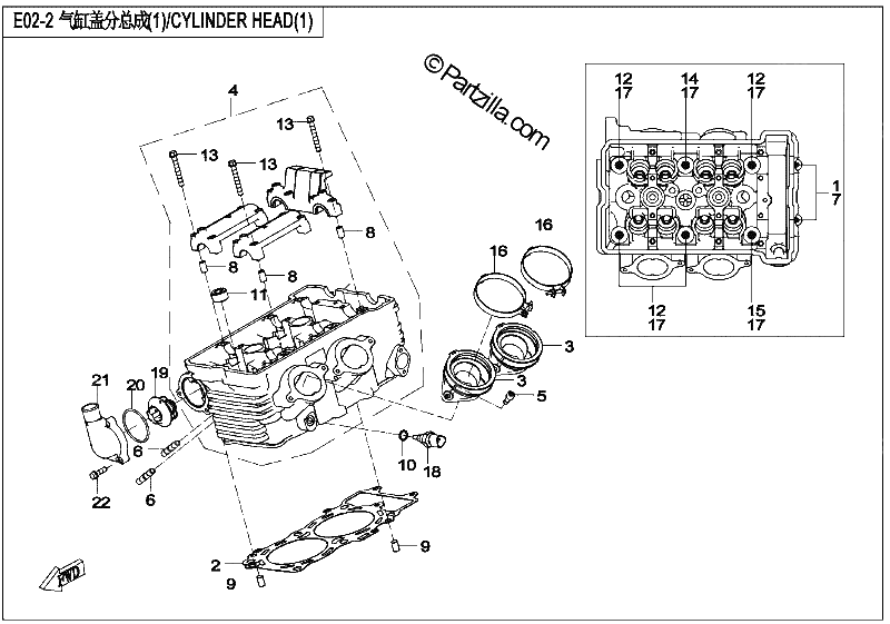 Diagrama de CYLINDER HEAD 1