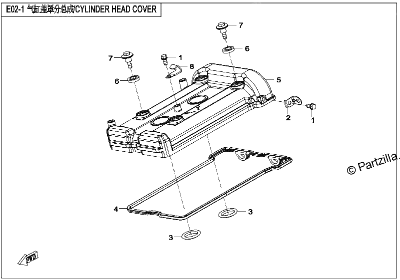 Diagrama de CYLINDER HEAD COVER