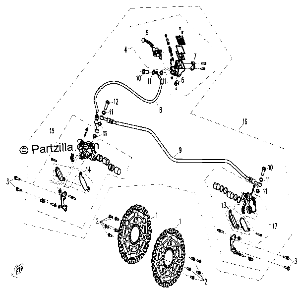 Diagrama de FRONT BRAKE SYSTEM