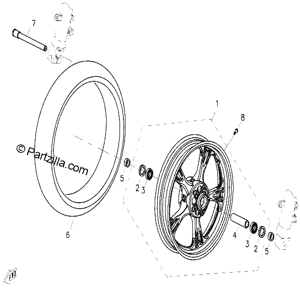 Diagrama de FRONT WHEEL