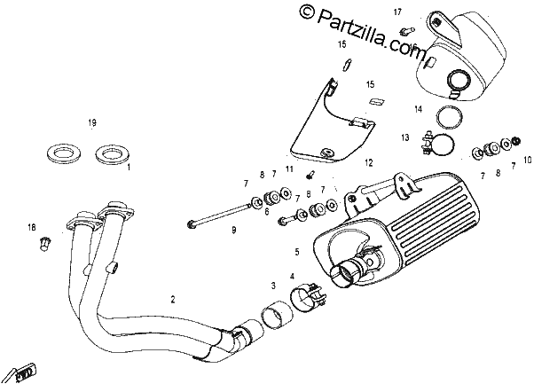 Diagrama de MUFFLER ASSY