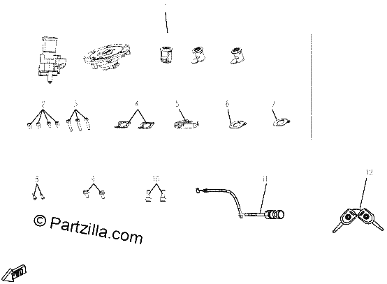 Diagrama de LOCK ASSY