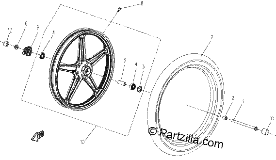 Diagrama de FRONT WHEEL