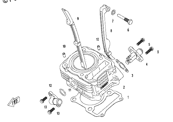 Diagrama de CYLINDER BODY ASSY