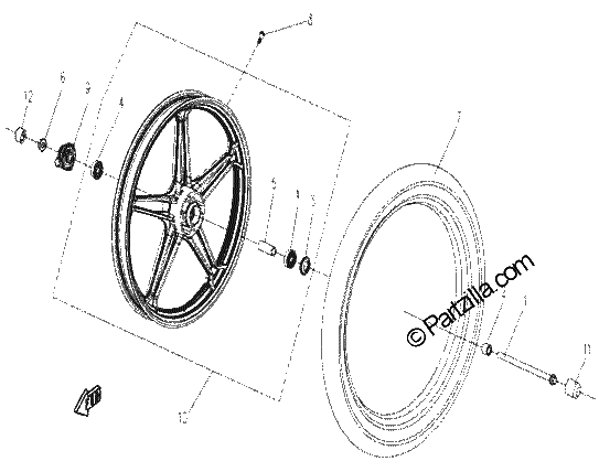 Diagrama de FRONT WHEEL