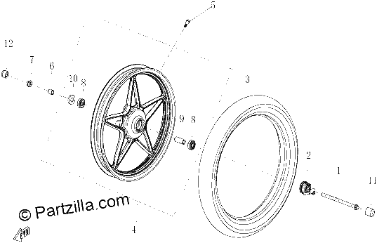 Diagrama de FRONT WHEEL