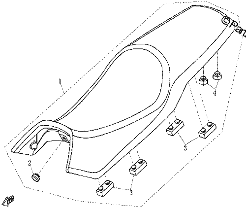 Diagrama de SEAT ASSY