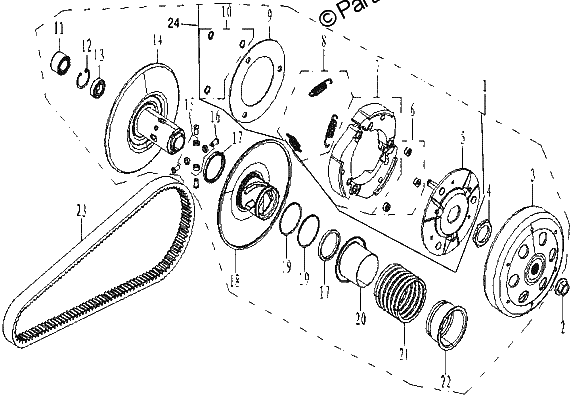 Diagrama de CLUTCH ASSY
